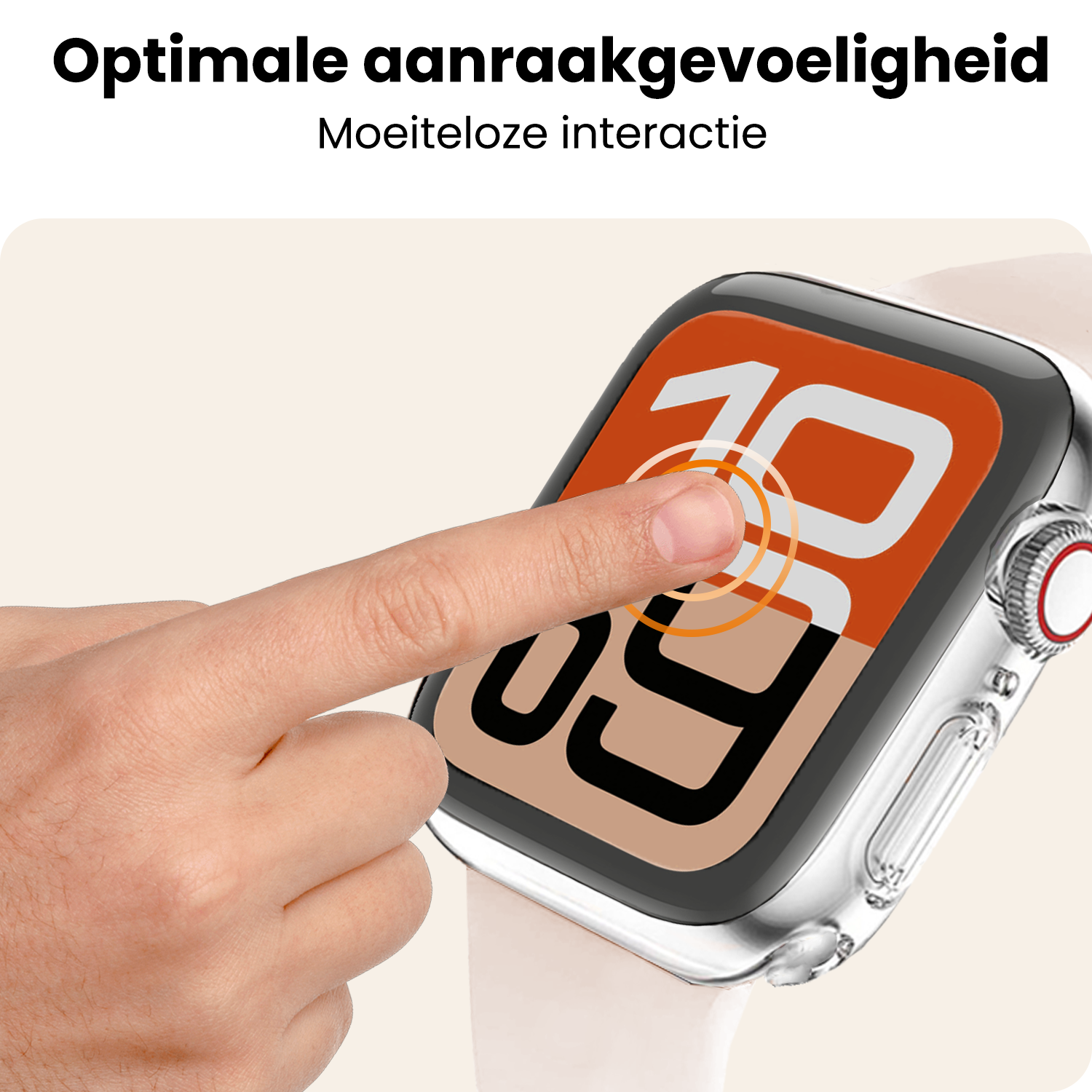 Nomfy Nomfy Apple Watch SE 3 Hoesje Siliconen Transparant - 44 mm - 2 PACK