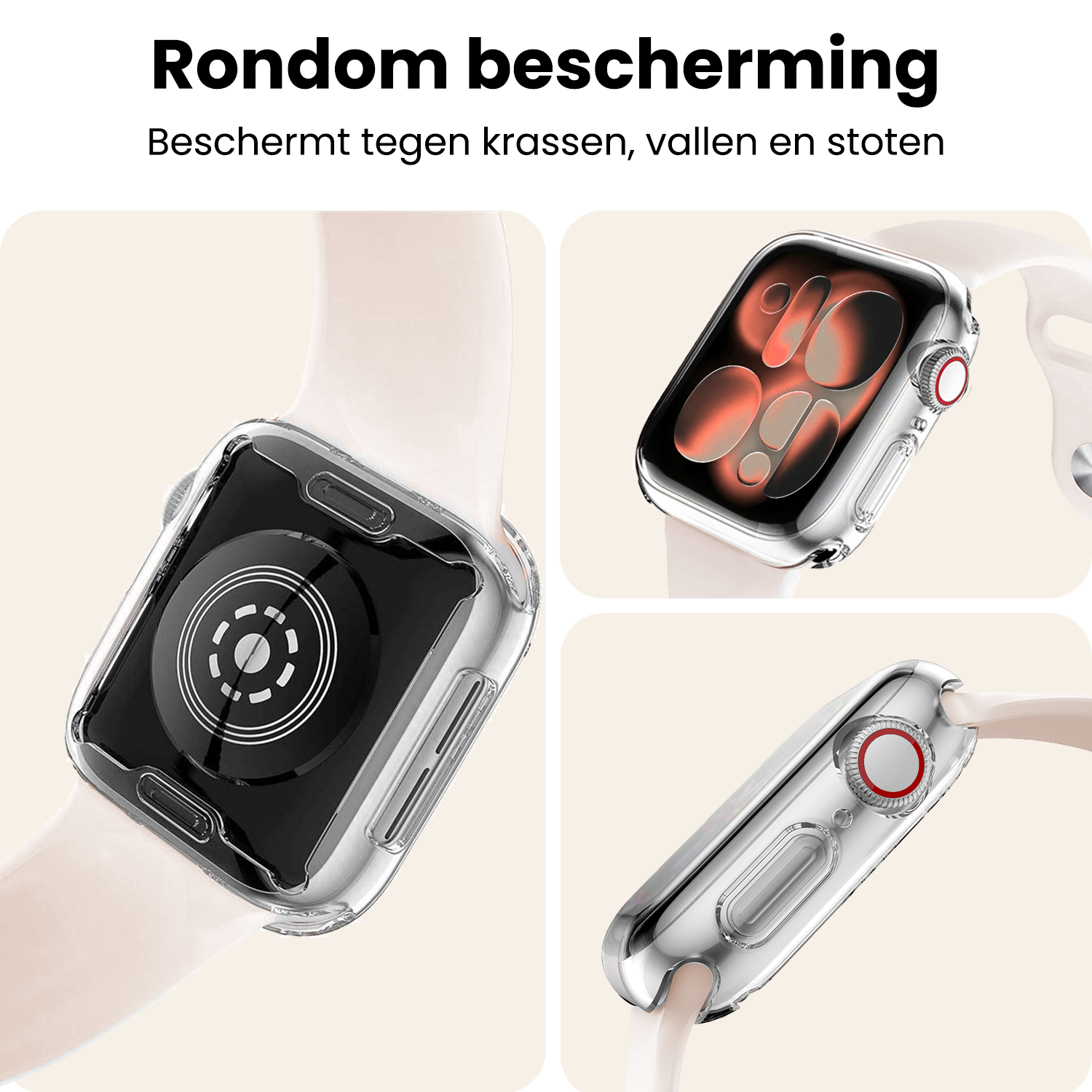 Nomfy Nomfy Apple Watch Series 11 Hoesje Siliconen Transparant - 42 mm