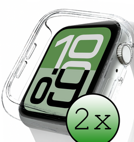 BASEY. BASEY. Apple Watch SE 3 Hoesje Siliconen Transparant - 40 mm - 2 PACK