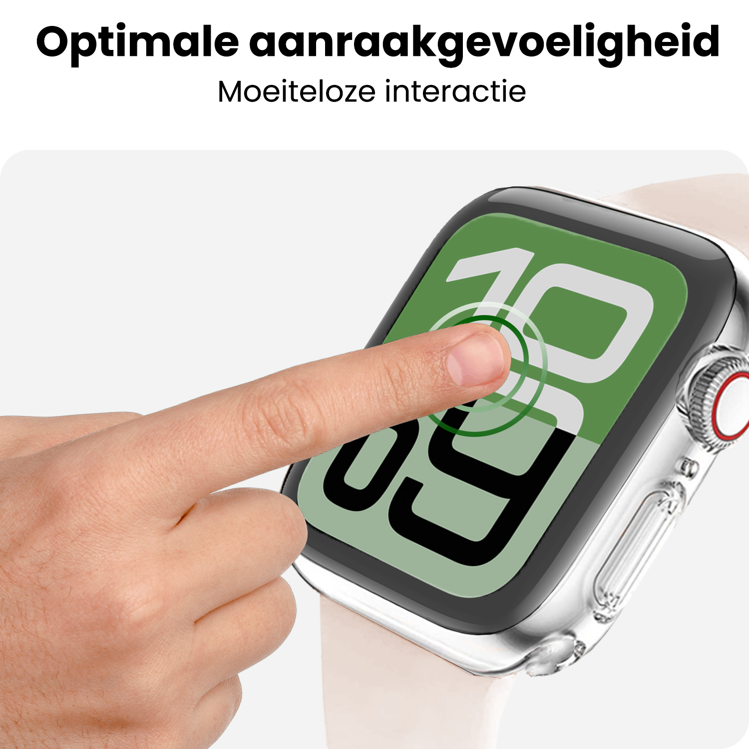 BASEY. BASEY. Apple Watch SE 3 Hoesje Siliconen Transparant - 44 mm - 2 PACK