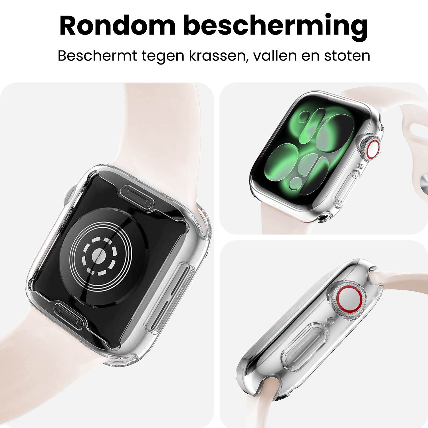 BASEY. BASEY. Apple Watch Series 11 Hoesje Siliconen Transparant - 42 mm - 2 PACK