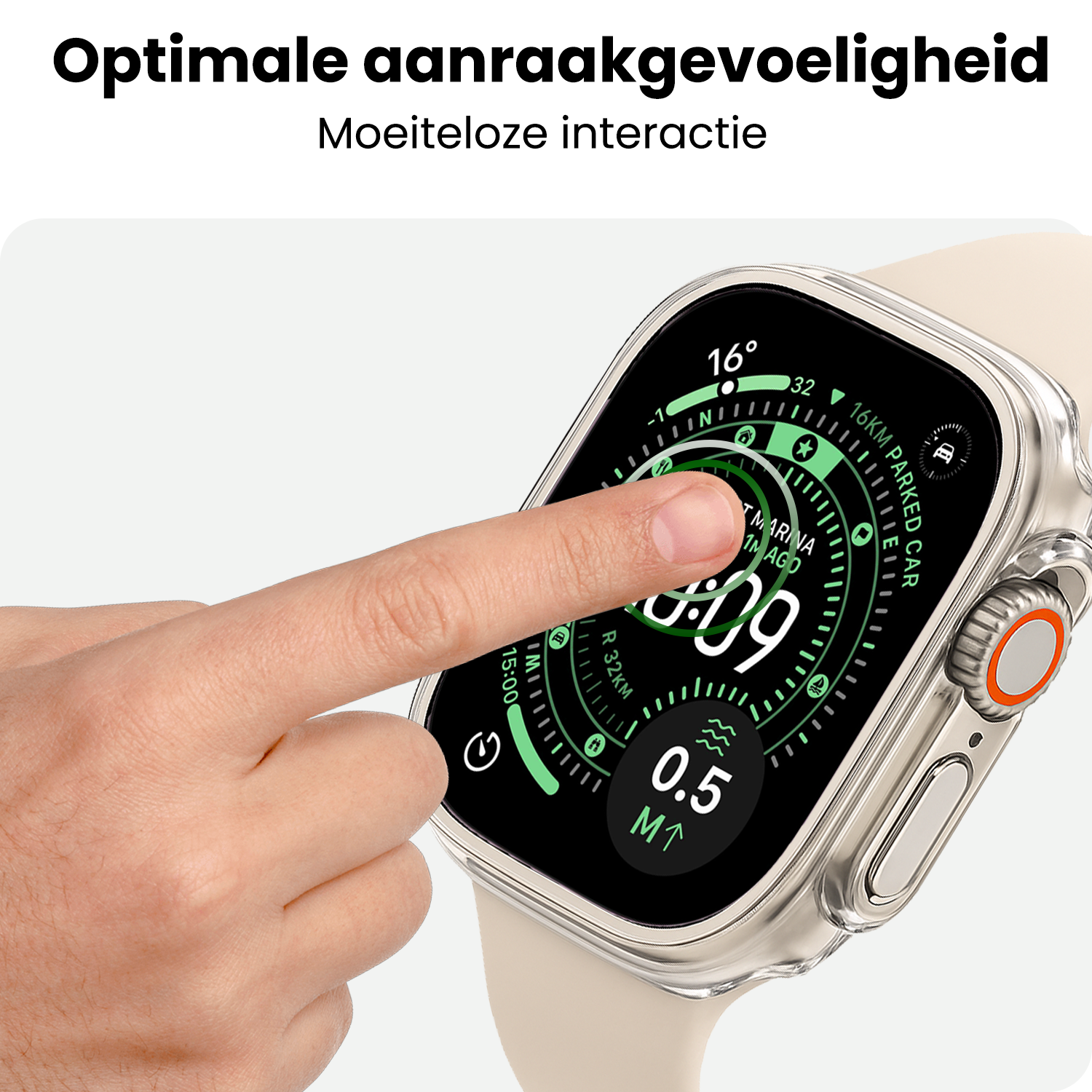 BASEY. BASEY. Apple Watch Ultra 3 Hoesje Siliconen Transparant - 49 mm - 2 PACK