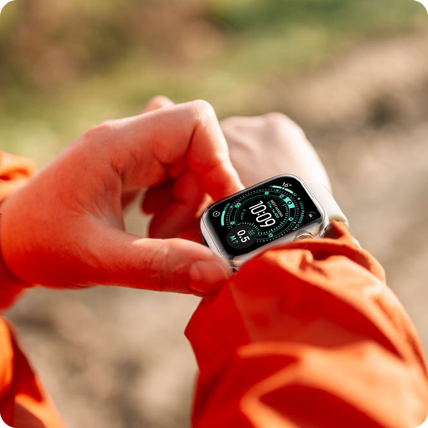Forterra Forterra Apple Watch Ultra 3 Hoesje Siliconen Transparant - 49 mm