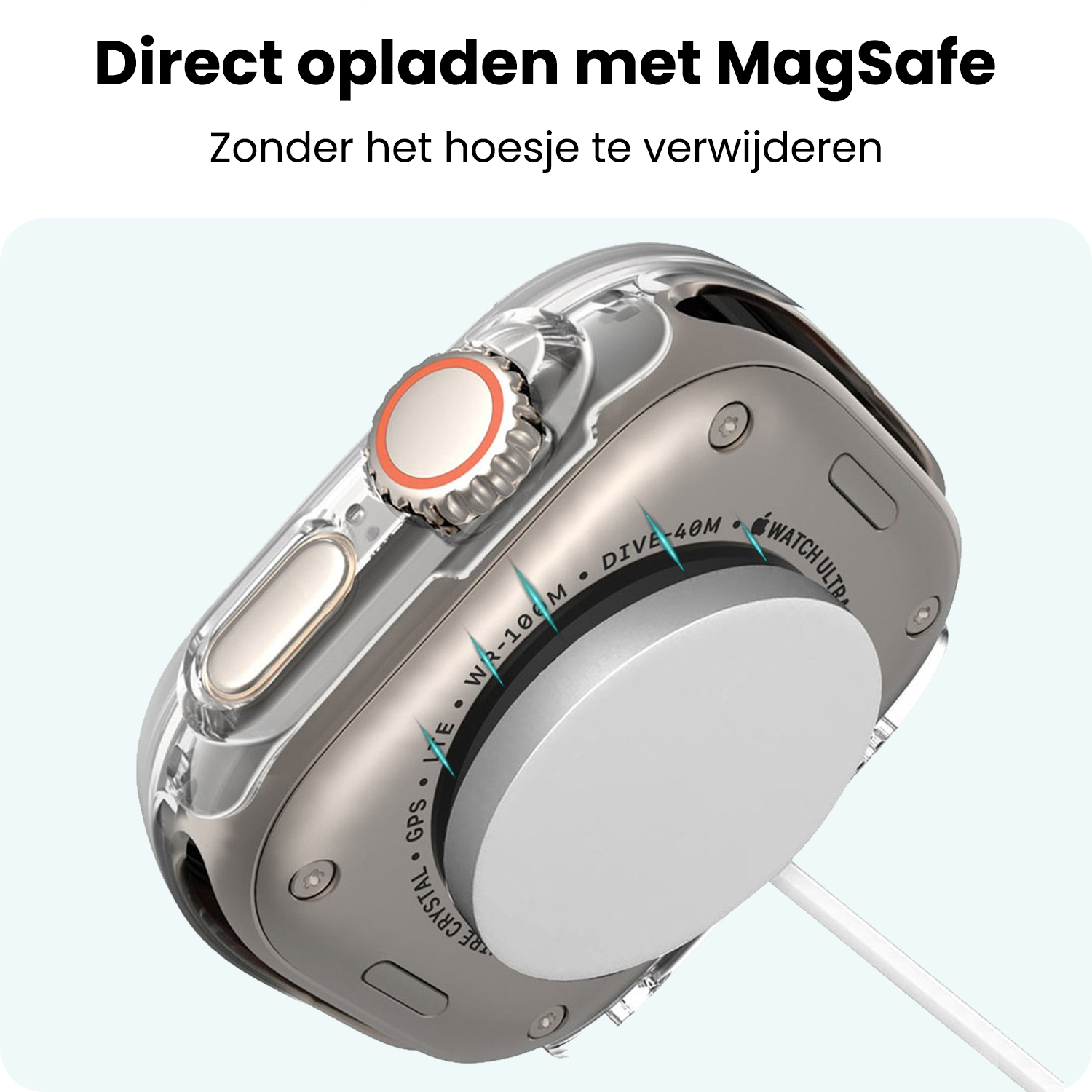 Forterra Forterra Apple Watch Ultra 3 Hoesje Siliconen Transparant - 49 mm - 2 PACK