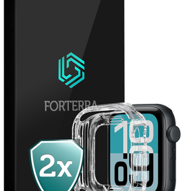Forterra Forterra Apple Watch SE 3 Hoesje Siliconen Transparant - 44 mm - 2 PACK
