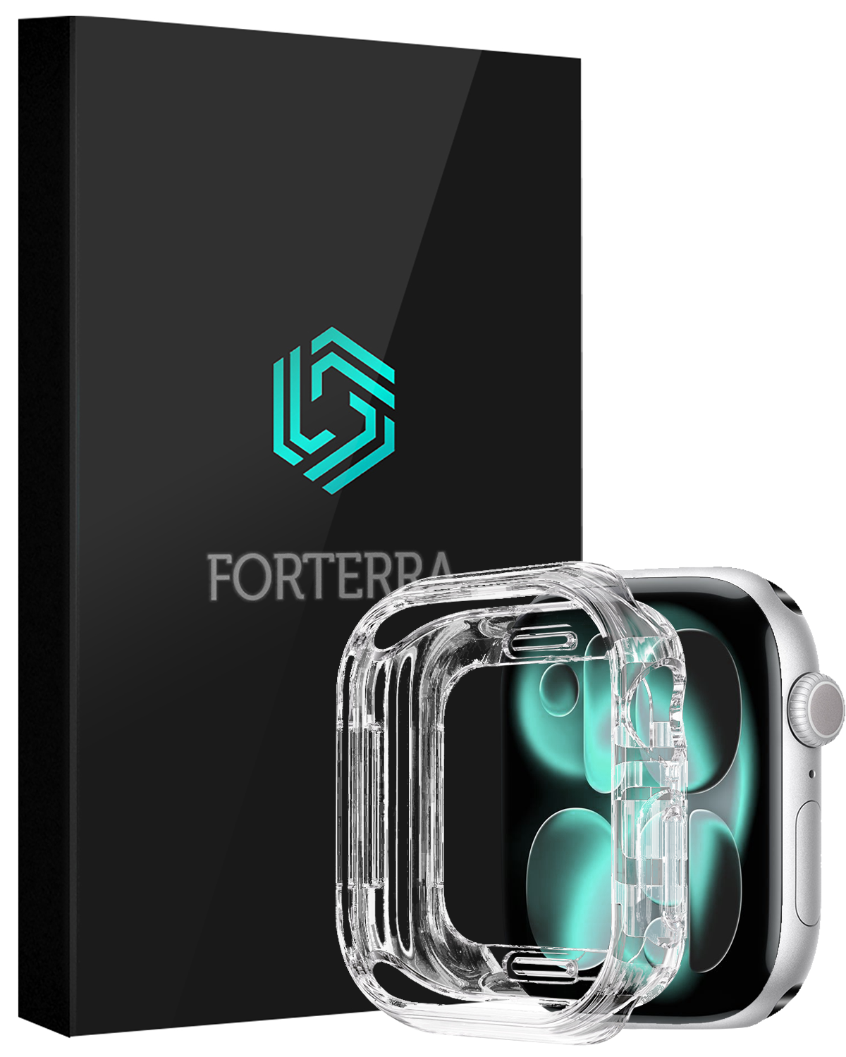 Forterra Forterra Apple Watch Series 11 Hoesje Siliconen Transparant - 42 mm