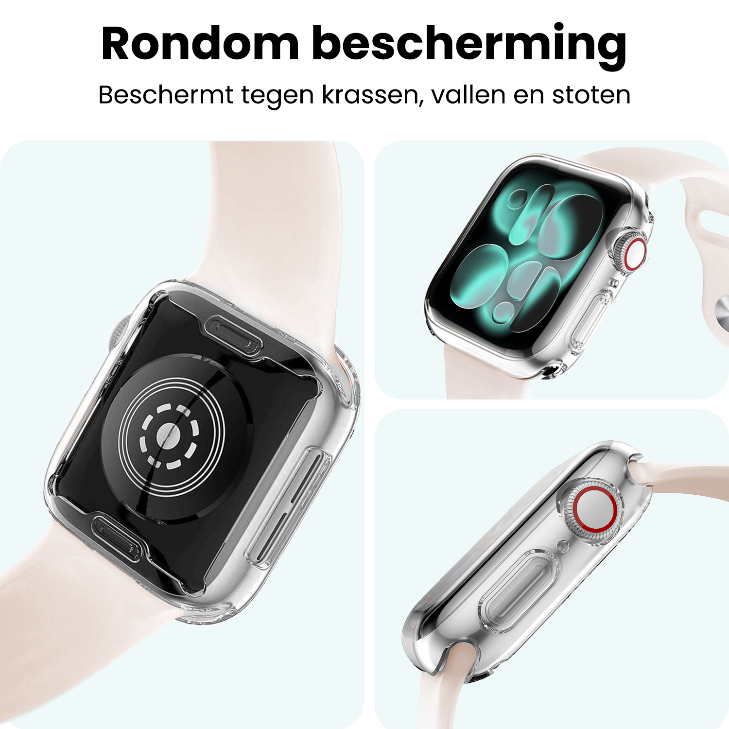 Forterra Forterra Apple Watch Series 11 Hoesje Siliconen Transparant - 42 mm - 2 PACK