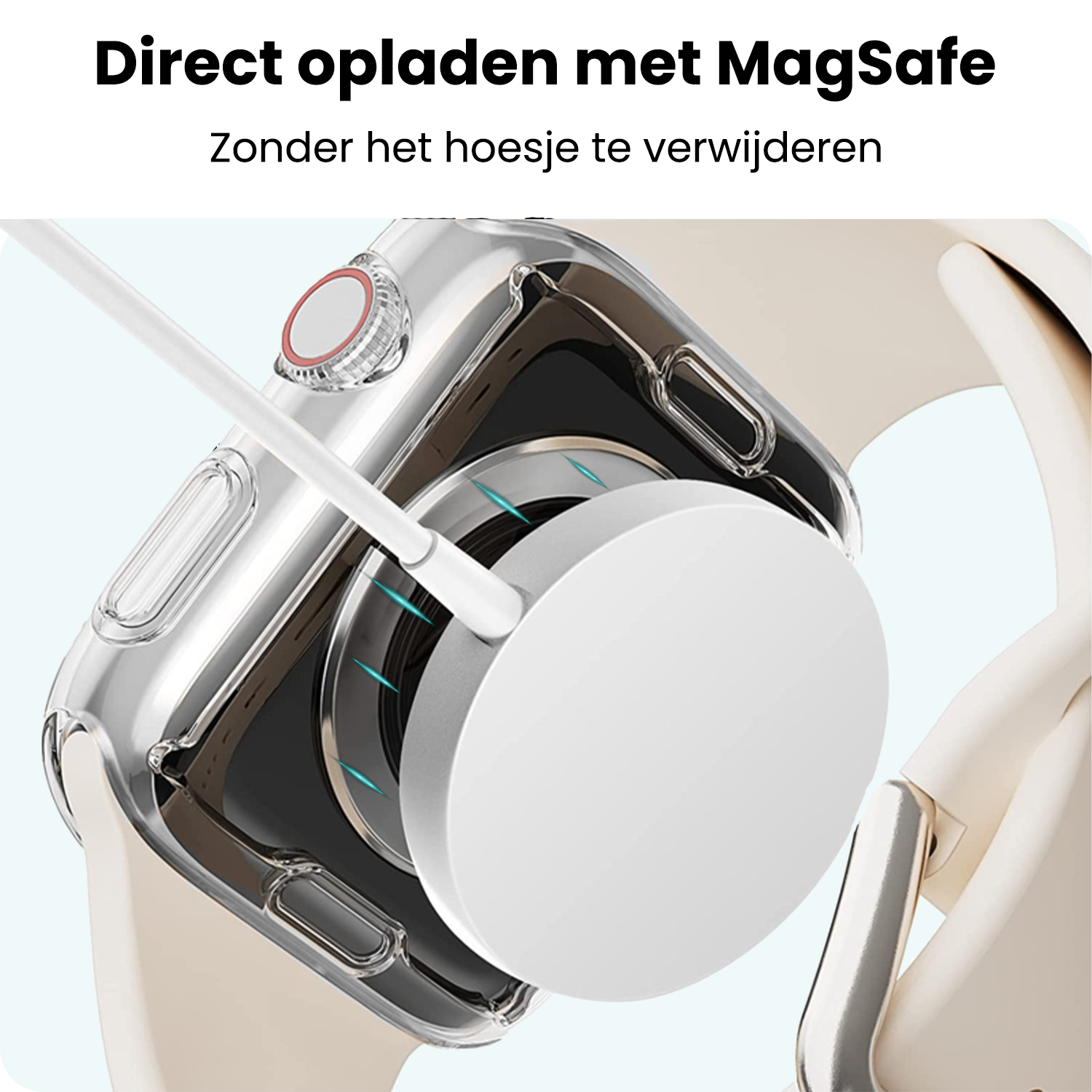 Forterra Forterra Apple Watch Series 11 Hoesje Siliconen Transparant - 46 mm