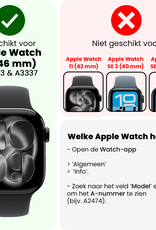 Forterra Forterra Apple Watch Series 11 Hoesje Siliconen Transparant - 46 mm