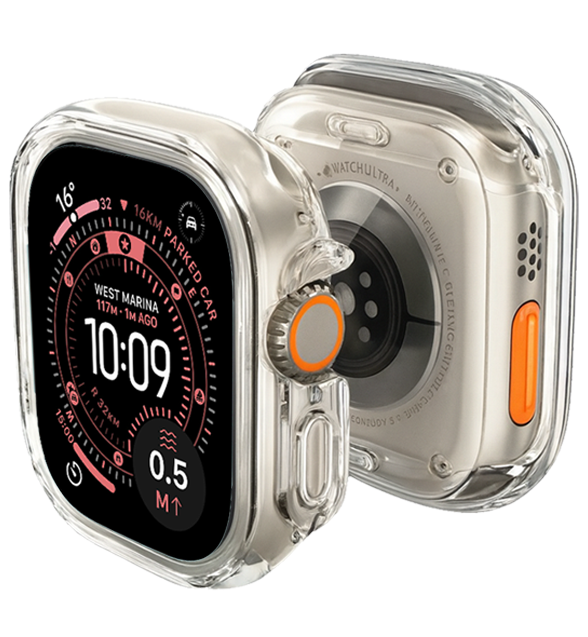 NoXx NoXx Apple Watch Ultra 3 Hoesje Siliconen Transparant - 49 mm