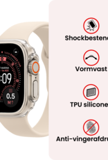 NoXx NoXx Apple Watch Ultra 3 Hoesje Siliconen Transparant - 49 mm - 2 PACK