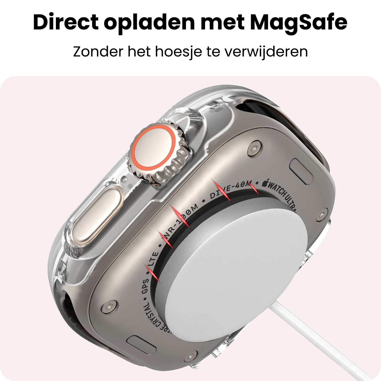 NoXx NoXx Apple Watch Ultra 3 Hoesje Siliconen Transparant - 49 mm - 2 PACK