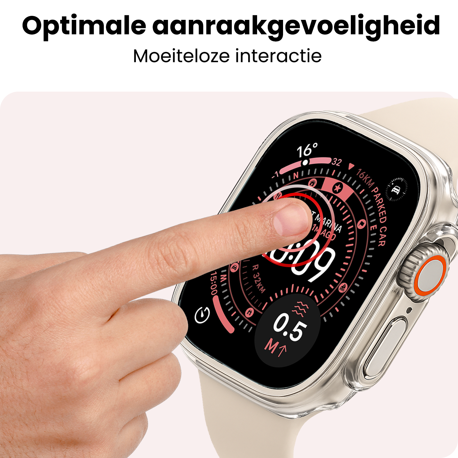 NoXx NoXx Apple Watch Ultra 3 Hoesje Siliconen Transparant - 49 mm - 2 PACK