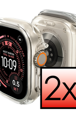 NoXx NoXx Apple Watch Ultra 3 Hoesje Siliconen Transparant - 49 mm - 2 PACK
