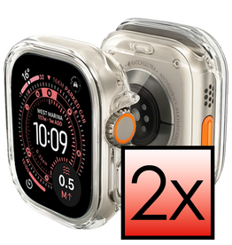 NoXx NoXx Apple Watch Ultra 3 Hoesje Siliconen Transparant - 49 mm - 2 PACK