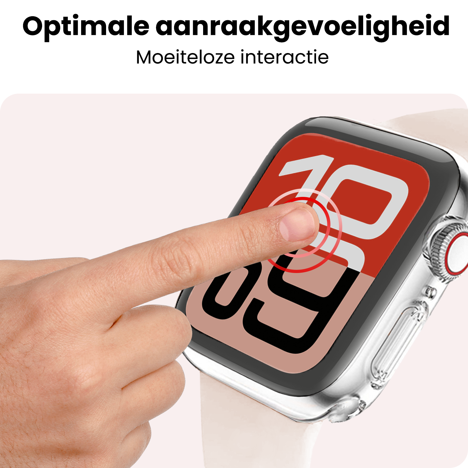 NoXx NoXx Apple Watch SE 3 Hoesje Siliconen Transparant - 40 mm