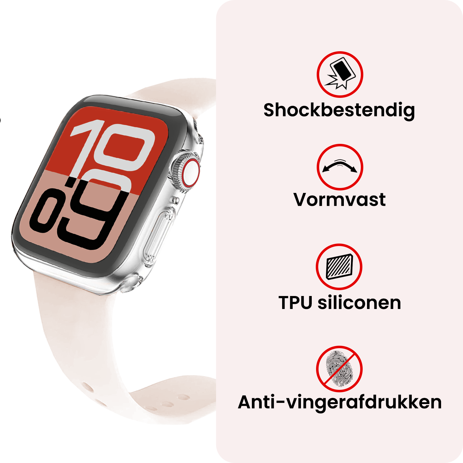 NoXx NoXx Apple Watch SE 3 Hoesje Siliconen Transparant - 40 mm - 2 PACK