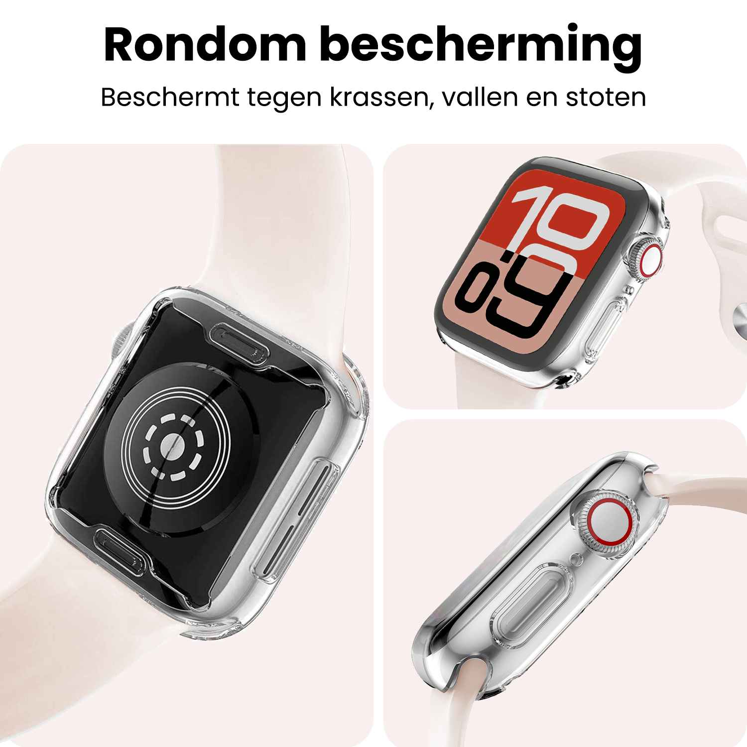 NoXx NoXx Apple Watch SE 3 Hoesje Siliconen Transparant - 40 mm - 2 PACK