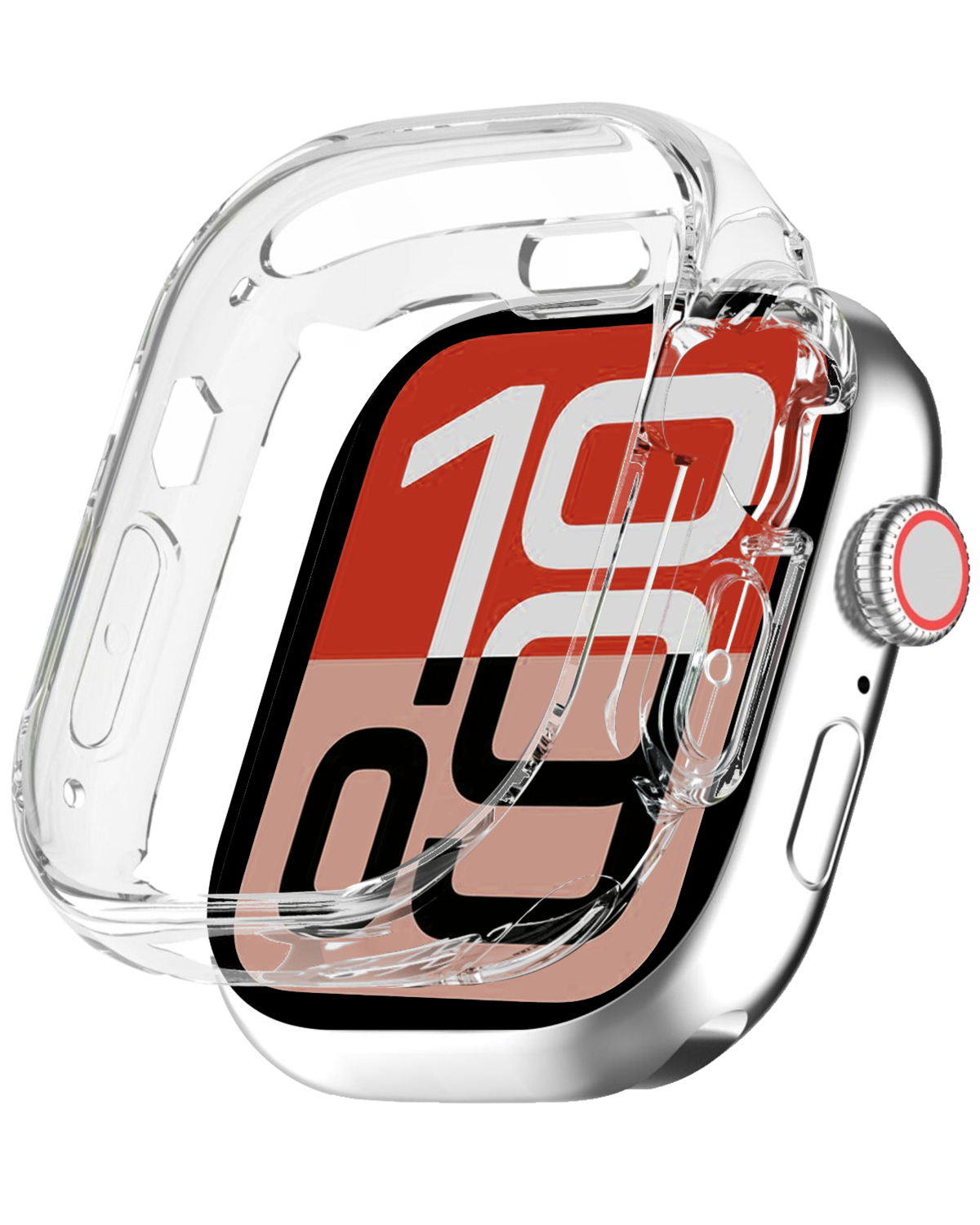 NoXx NoXx Apple Watch SE 3 Hoesje Siliconen Transparant - 44 mm