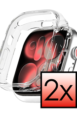 NoXx NoXx Apple Watch Series 11 Hoesje Siliconen Transparant - 42 mm - 2 PACK