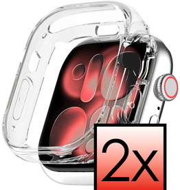 NoXx NoXx Apple Watch Series 11 Hoesje Siliconen Transparant - 42 mm - 2 PACK