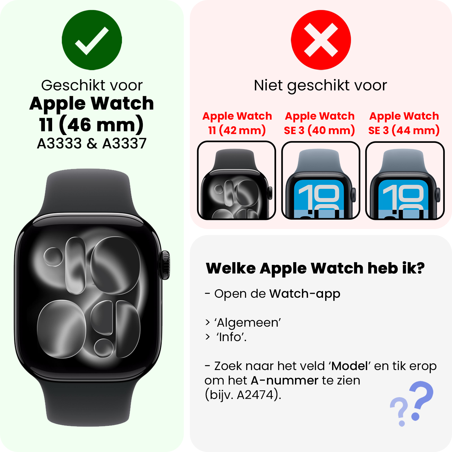 NoXx NoXx Apple Watch Series 11 Hoesje Siliconen Transparant - 46 mm