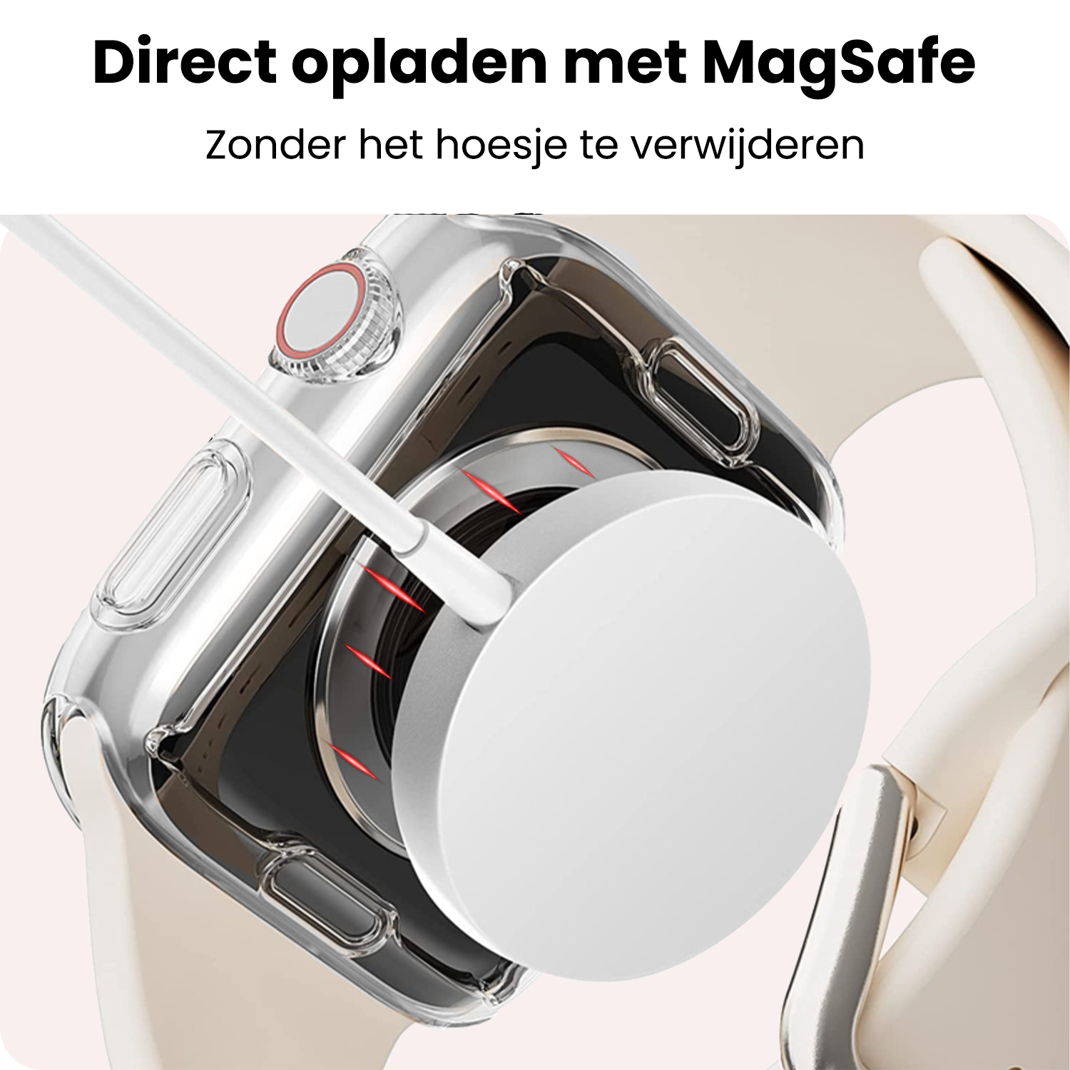 NoXx NoXx Apple Watch Series 11 Hoesje Siliconen Transparant - 46 mm