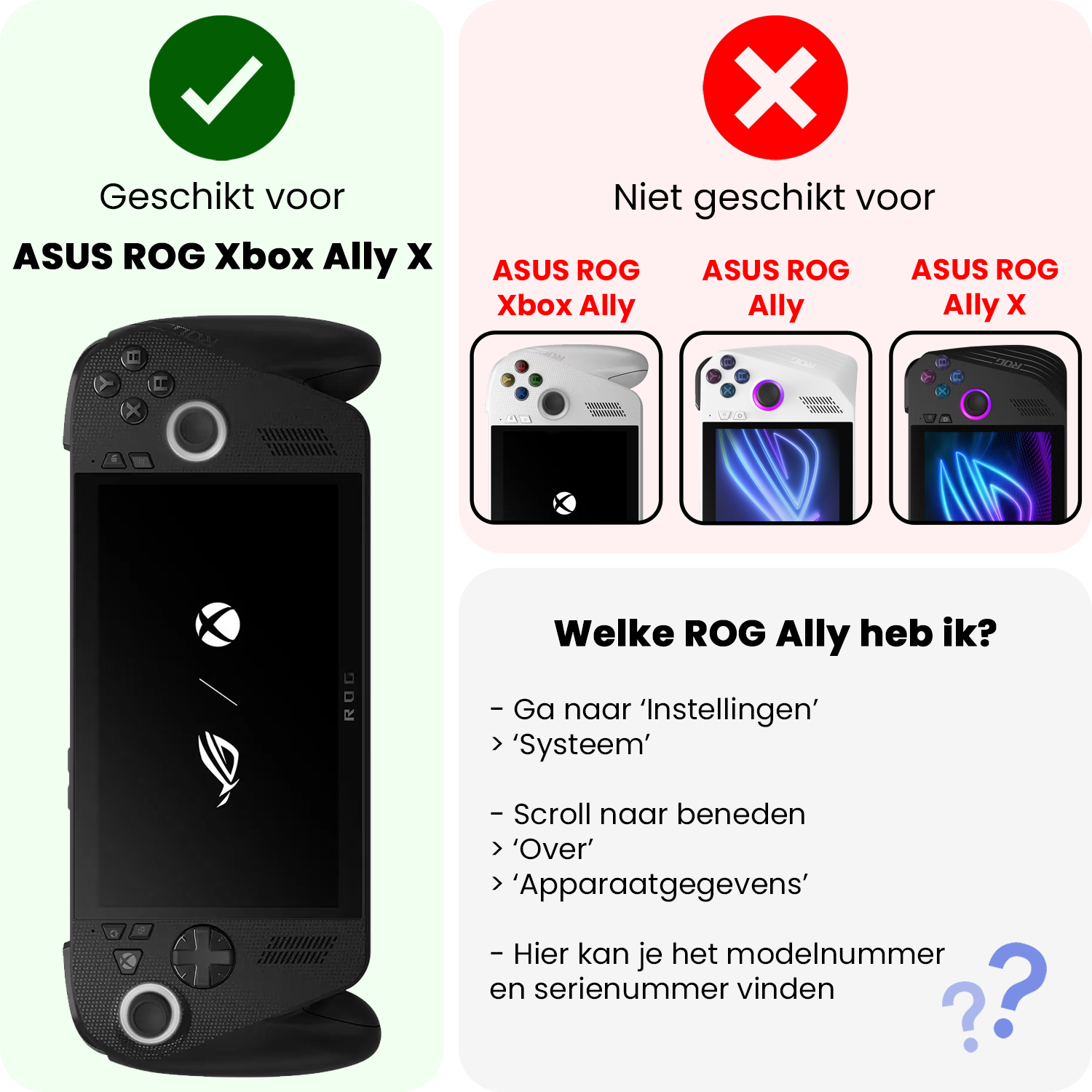 NoXx NoXx ASUS ROG Xbox Ally X Screenprotector - 3 PACK