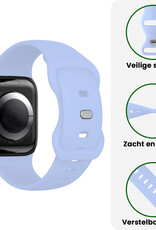 BASEY. BASEY. Apple Watch Bandje Siliconen Verstelbaar (38/40/41 mm) - Baby Blauw