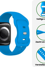 BASEY. BASEY. Apple Watch Bandje Siliconen Verstelbaar (38/40/41 mm) - Blauw