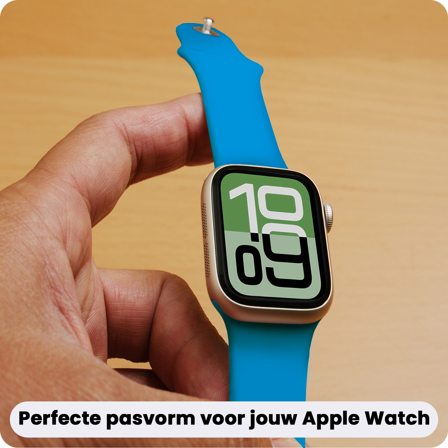 BASEY. BASEY. Apple Watch Bandje Siliconen Verstelbaar (38/40/41 mm) - Blauw