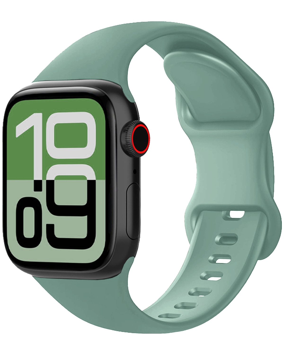 BASEY. BASEY. Apple Watch Bandje Siliconen Verstelbaar (38/40/41 mm) - Cactus