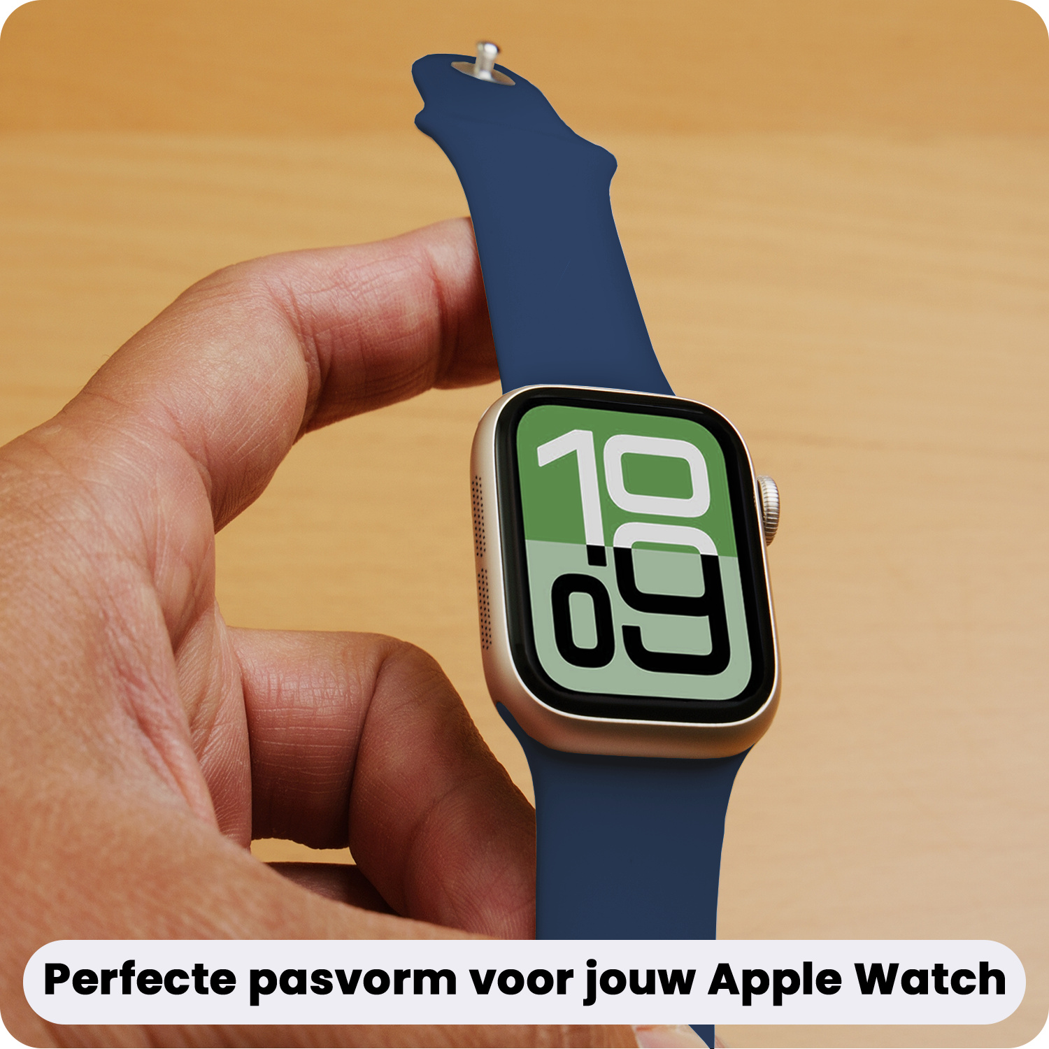 BASEY. BASEY. Apple Watch Bandje Siliconen Verstelbaar (38/40/41 mm) - Donkerblauw