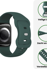 BASEY. BASEY. Apple Watch Bandje Siliconen Verstelbaar (38/40/41 mm) - Donkergroen