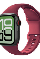 BASEY. BASEY. Apple Watch Bandje Siliconen Verstelbaar (38/40/41 mm) - Donker Rood