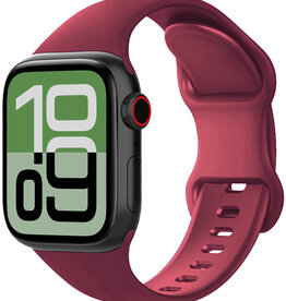 BASEY. BASEY. Apple Watch Bandje Siliconen Verstelbaar (38/40/41 mm) - Donker Rood