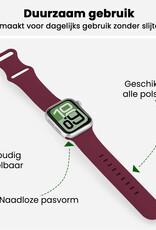 BASEY. BASEY. Apple Watch Bandje Siliconen Verstelbaar (38/40/41 mm) - Donker Rood