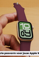 BASEY. BASEY. Apple Watch Bandje Siliconen Verstelbaar (38/40/41 mm) - Donker Rood
