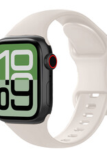 BASEY. BASEY. Apple Watch Bandje Siliconen Verstelbaar (38/40/41 mm) - Ivoor