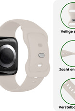BASEY. BASEY. Apple Watch Bandje Siliconen Verstelbaar (38/40/41 mm) - Ivoor