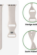 BASEY. BASEY. Apple Watch Bandje Siliconen Verstelbaar (38/40/41 mm) - Ivoor