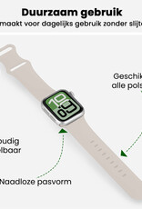 BASEY. BASEY. Apple Watch Bandje Siliconen Verstelbaar (38/40/41 mm) - Ivoor