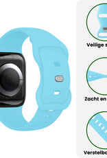 BASEY. BASEY. Apple Watch Bandje Siliconen Verstelbaar (38/40/41 mm) - Lichtblauw