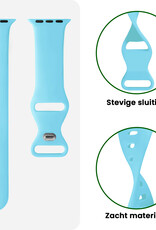 BASEY. BASEY. Apple Watch Bandje Siliconen Verstelbaar (38/40/41 mm) - Lichtblauw