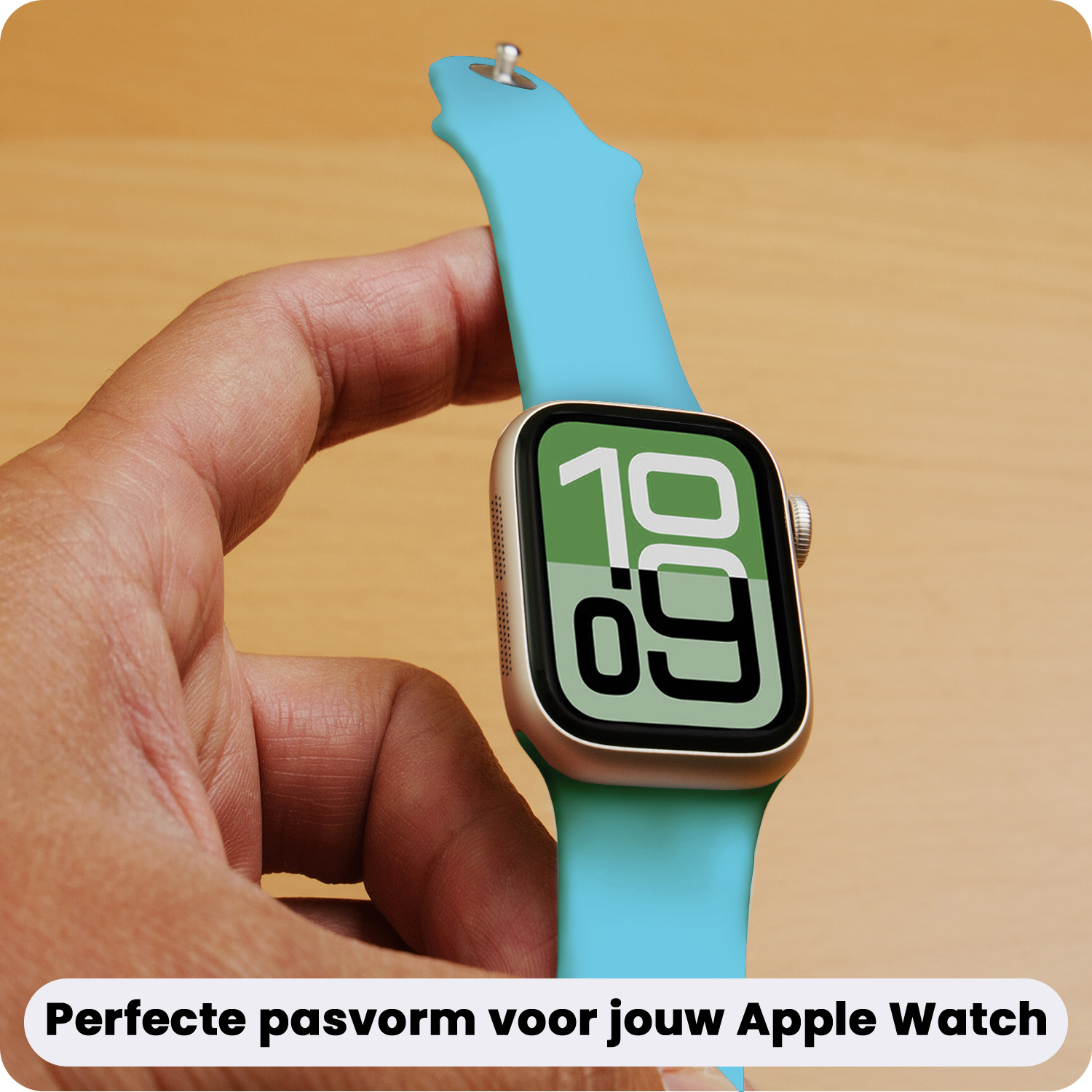 BASEY. BASEY. Apple Watch Bandje Siliconen Verstelbaar (38/40/41 mm) - Lichtblauw