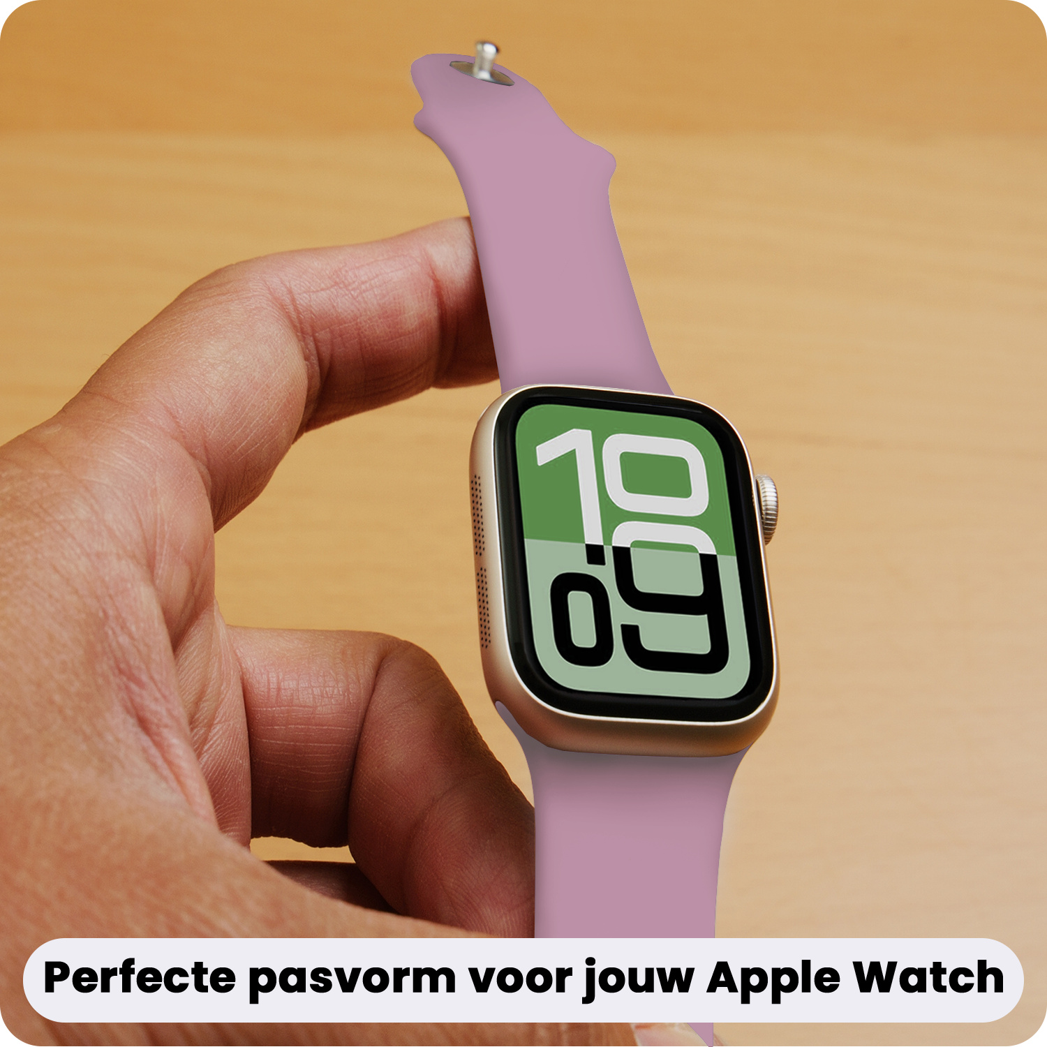 BASEY. BASEY. Apple Watch Bandje Siliconen Verstelbaar (38/40/41 mm) - Lila