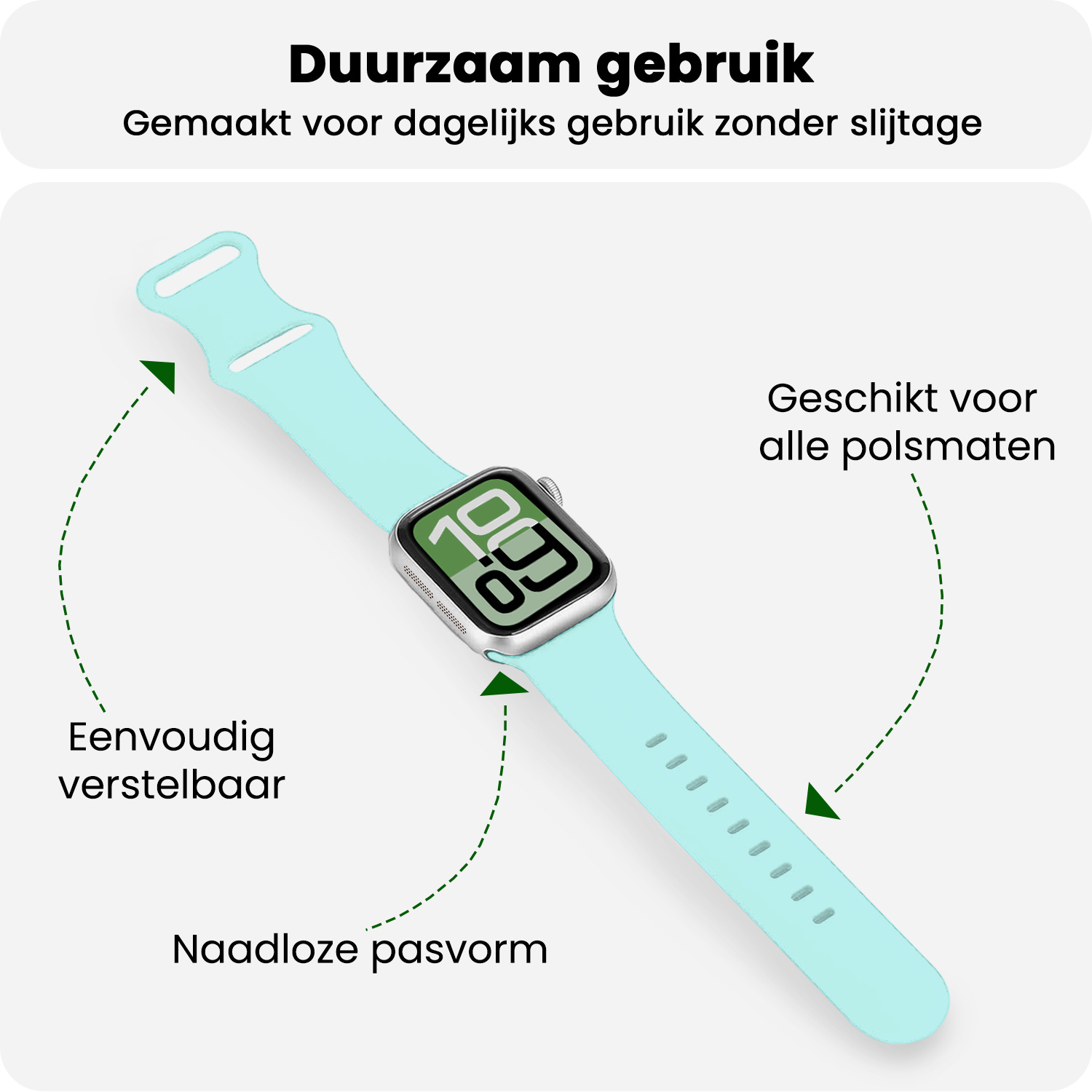 BASEY. BASEY. Apple Watch Bandje Siliconen Verstelbaar (38/40/41 mm) - Oud Roze