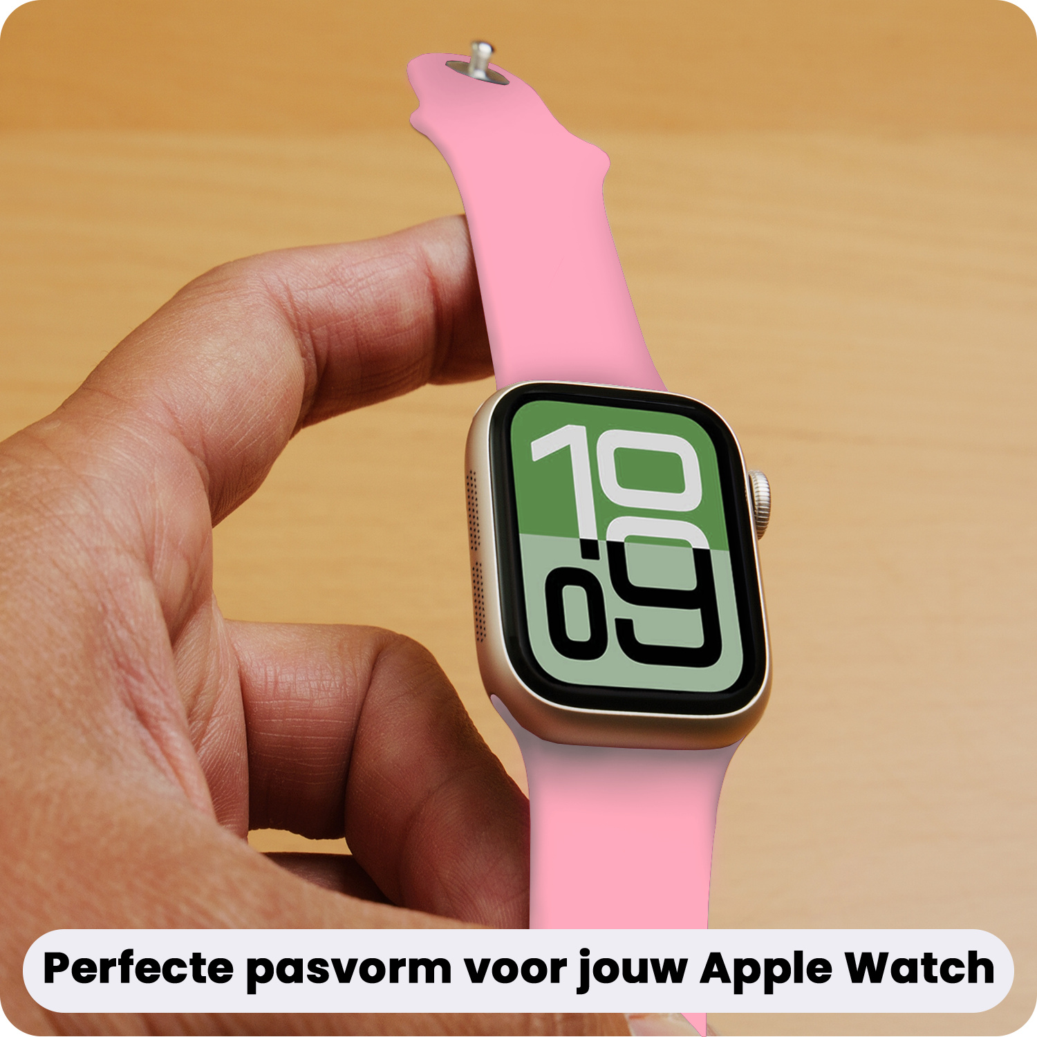 BASEY. BASEY. Apple Watch Bandje Siliconen Verstelbaar (38/40/41 mm) - Roze