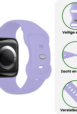 BASEY. BASEY. Apple Watch Bandje Siliconen Verstelbaar (38/40/41 mm) - Violet