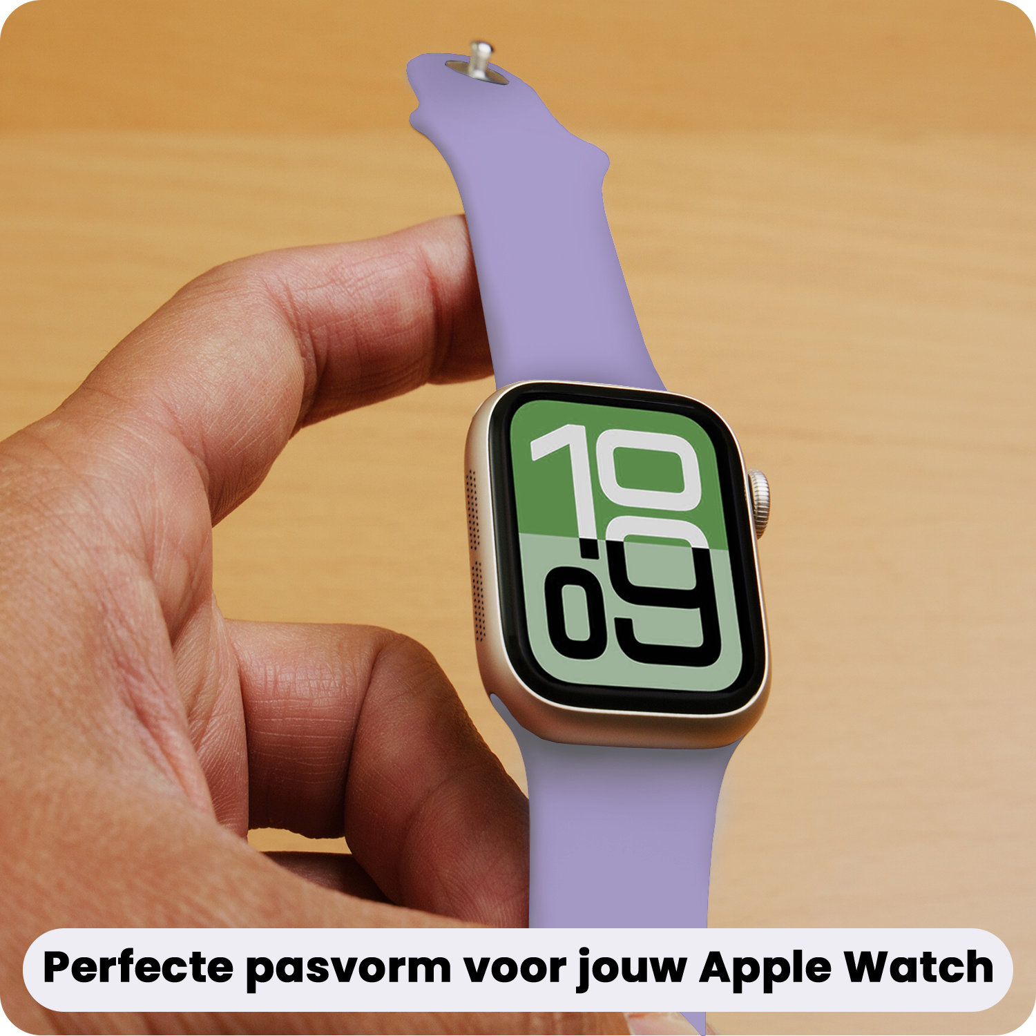 BASEY. BASEY. Apple Watch Bandje Siliconen Verstelbaar (38/40/41 mm) - Violet